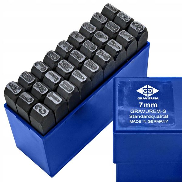 ZNACZNIK NUMERATOR STEMPLE LITERY 27 GERMANY 7 mm zdjęcie 3