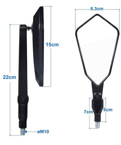 Lusterko Motocyklowe Boczne Uniwersalne 1 Para na Arena.pl