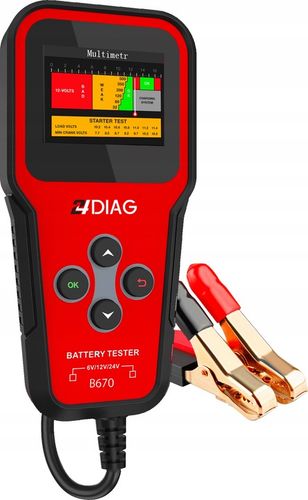 TESTER DO AKUMULATORÓW BATERII 6V 12V 24V 2-300AH MIERNIK CYFROWY j.POLSKI na Arena.pl