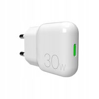 Ładowarka sieciowa USB-C GaN 30W - biała