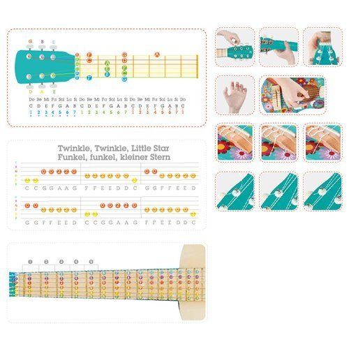HAPE Drewniana gitara Flower Power na Arena.pl