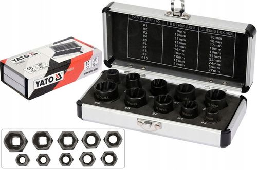 YATO WYKRĘTAKI DO ZERWANYCH URWANYCH USZKODZONYCH OBROBIONYCH ŚRUB 10SZT na Arena.pl