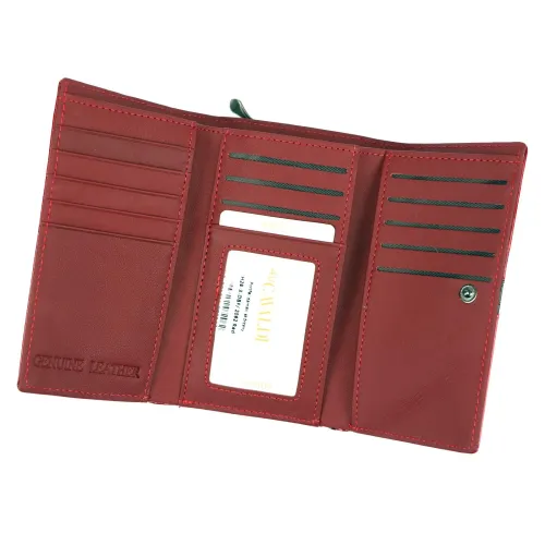 portfel damski skórzany cavaldi  czerwony na Arena.pl