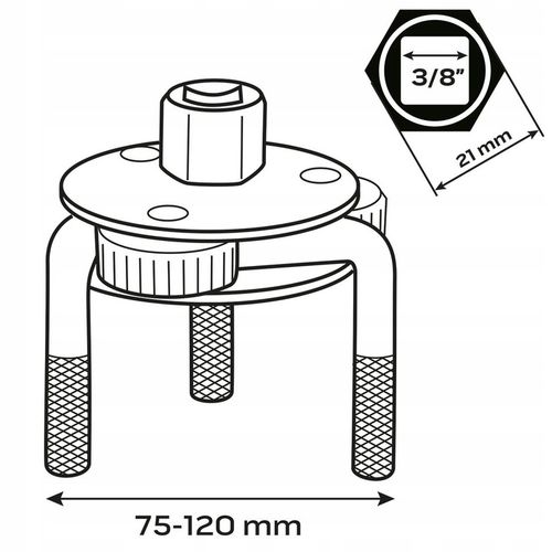 NEO KLUCZ DO FILTRA oleju PAZURKOWY TRÓJRAMIENNY SAMOZACISKOWY 75-120mm na Arena.pl