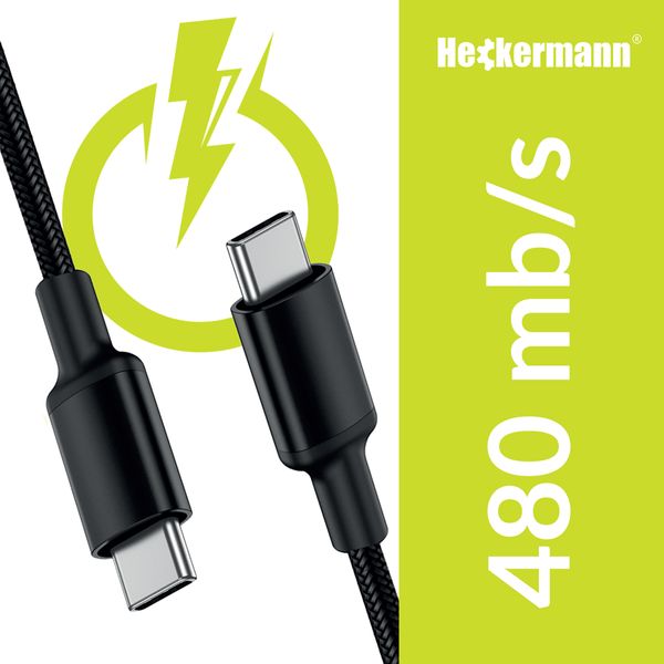 Kabel Usb C-C 3A Heckermann 610Cc zdjęcie 2