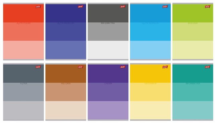 Komplet 10x Zeszyt A5 60k tematyczny ze ściągą zdjęcie 1