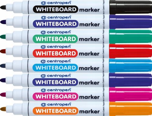 MARKERY PISAKI SUCHOŚCIERALNE DO TABLIC ZMAZYWALNE 8 KOLORÓW CENTROPEN na Arena.pl