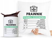 Zestaw Poduszka + Kubek Prezent Dla Prawnika Z Nadrukiem Ze Zdjęciem
