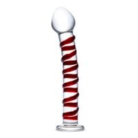 żebrowane szklane dildo mr. swirly s dildo glas