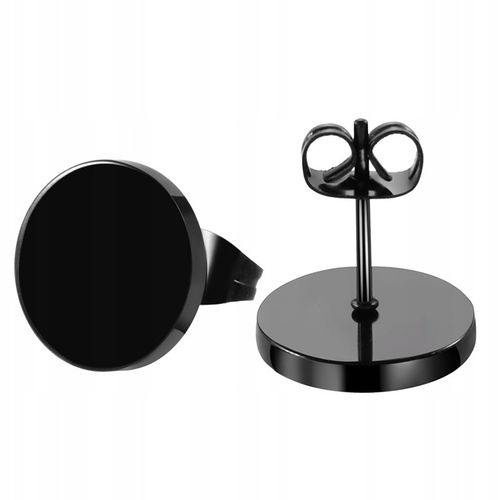 KOLCZYKI MĘSKIE CZARNE 3 PARY HUGGIE STAL CHIRURGICZNA na Arena.pl