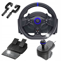 Kierownica gameingowa PS5 PC z pedałami ergonomiczny uchwyt skrzynia biegów