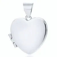 SREBRNY OTWIERANY SEKRETNIK PUZDERKO GŁADKIE SERCE