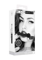 silicone bit gag - with adjustable bonded leather straps