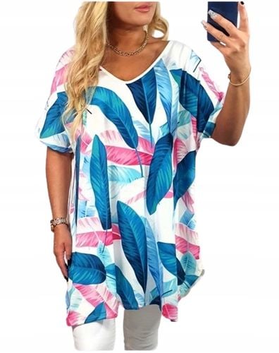 LUŹNA KOBIECA TUNIKA BLUZKA PLUS SIZE V dekolt XL/XXL różne wzory mix 700 na Arena.pl