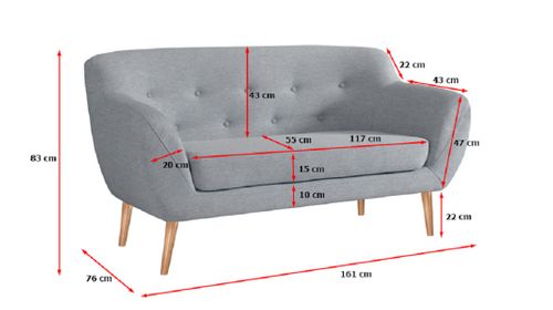 Sofa 2os styl skandynawska NOWOŚĆ na Arena.pl
