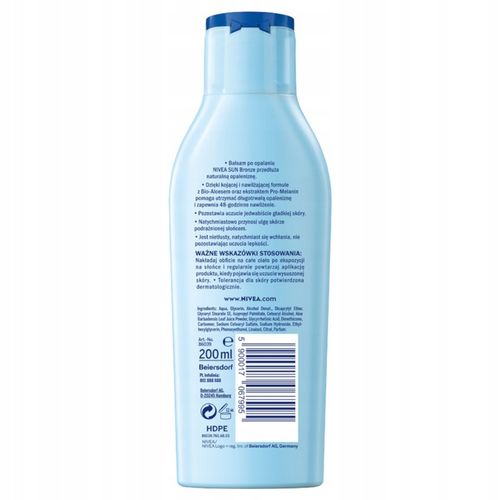 NIVEA SUN Balsam po opalaniu nawilżający przedłużający opaleniznę na Arena.pl