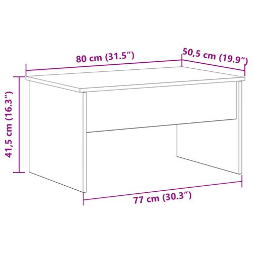 Stolik kawowy  Czarny Dąb - 80 x 50.5 x 41.5 cm na Arena.pl