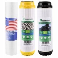 KOMPLET WKŁADÓW DO FILTRÓW 3 STOPNIOWYCH 10 CALI TRIPLE