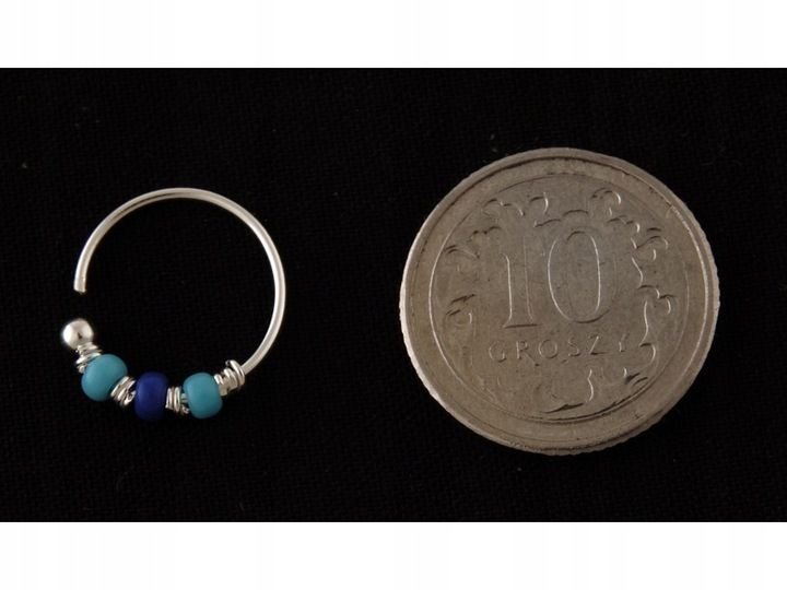 Kolczyk srebrny na chrząstkę małżowiny kn094 - 0,2g. zdjęcie 2