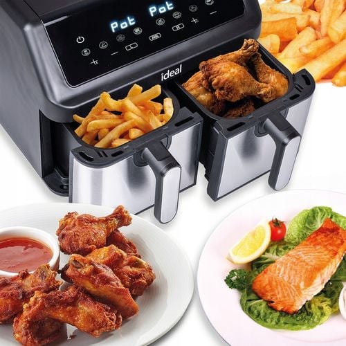 FRYTKOWNICA BEZTŁUSZCZOWA AIR FRYER IDEAL PODWÓJNA 9L na Arena.pl