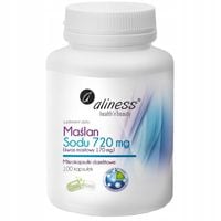 ALINESS Maślan Sodu 720mg 100vegcaps KWAS MASŁOWEY JELITA TRAWIENIE