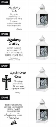 ZNICZ LAMPION aniołek LED grawer Rocznica Śmierci na Arena.pl