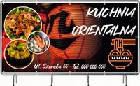 BANER REKLAMOWY 300x150 cm różne wzory projekt w cenie KUCHNIA ORIENTALNA