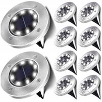 2X LAMPKI LED SOLARNE OGRODOWE WBIJANE GRUNTOWE 10SZT
