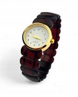 ZEGAREK Z NATURALNEGO BURSZTYNU WIŚNIOWY