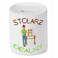 Skarbonka Prezent Dla Stolarza Idealny Z Nadrukiem Ze Zdjęciem