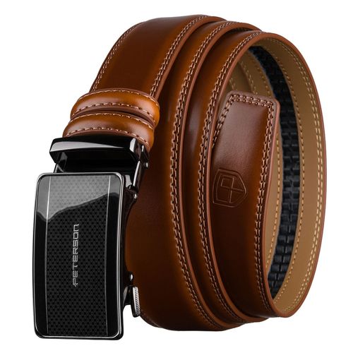 brązowy pasek męski z automatyczną klamrą wykonany na Arena.pl