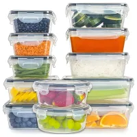 12x Lunchbox Śniadaniówka Pudełka na Żywność Plastikowe Pojemniki Zestaw