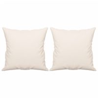 Poduszki ozdobne, 2 szt., beżowe, 40x40 cm, mikrofibra