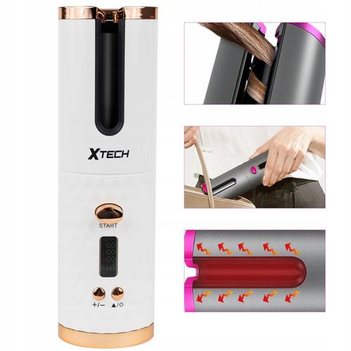 LOKÓWKA DO WŁOSÓW AUTOMATYCZNA CERAMICZNA LCD CURL BIAŁA XTECH na Arena.pl