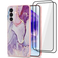 2 x ELASTYCZNE MARMUROWE ETUI CASE COVER TPU GALAXY A56 5G MARBLE + 2-PAK S