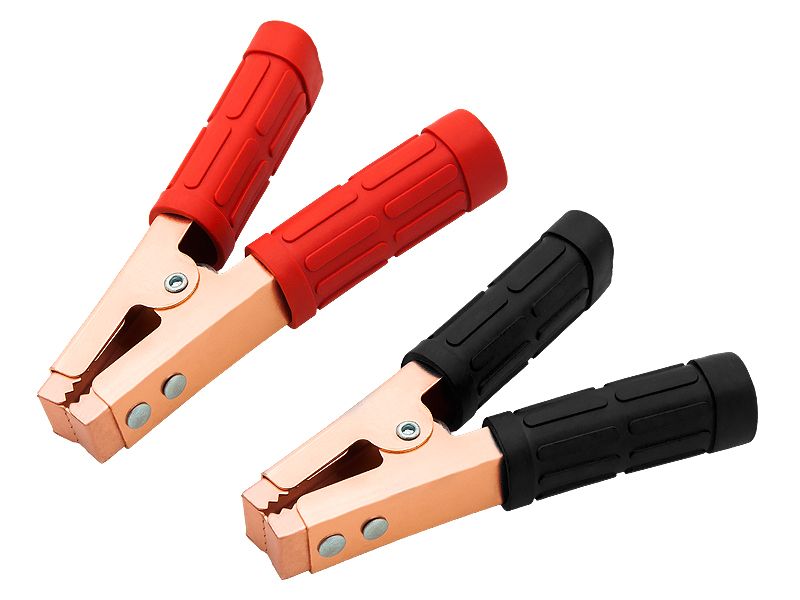 Krokodylek duży 500A czarny/czerwony zdjęcie 1