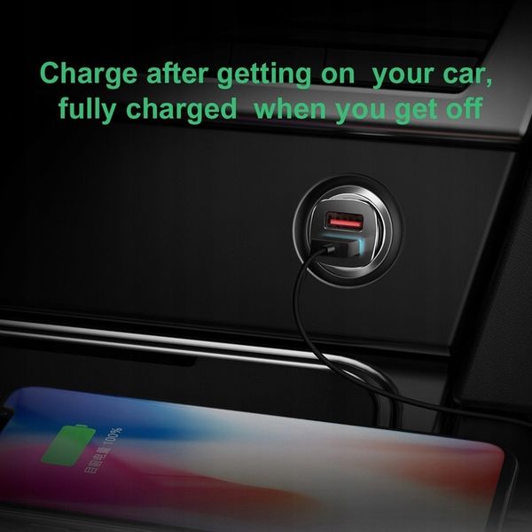 Baseus ładowarka samochodowa 2xUSB QC 3.0 Moc 30W zdjęcie 5