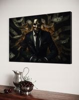 2 x Obraz 120x80 motywacyjny black anonymous pieniądze