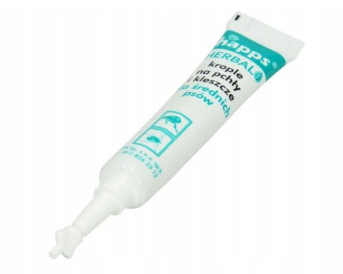 KROPLE NA PCHŁY KLESZCZE DLA DUŻYCH PSÓW (20-40KG) HAPPS DŁUGIE DZIAŁANIE na Arena.pl