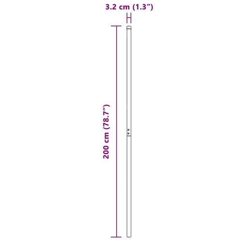Słupki ogrodzeniowe 2 pcs Zielony 200 cm na Arena.pl