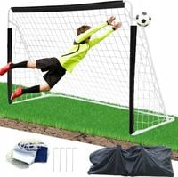 DUŻA PRZENOŚNA BRAMKA PIŁKARSKA METALOWA DO PIŁKI NOŻNEJ 240x150cm