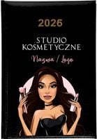 Kalendarz A5 2026 tygodniowy KSIĄŻKOWY SALON KOSMETYCZNY TWOJA NAZWA