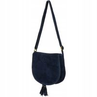 Szara Torebka Podkówka Listonoszka Damska Skóra Włoska Miękka B66 : Kolory