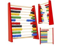 Liczydło drewniane kolorowe do nauki liczenia szkolne edukacyjne