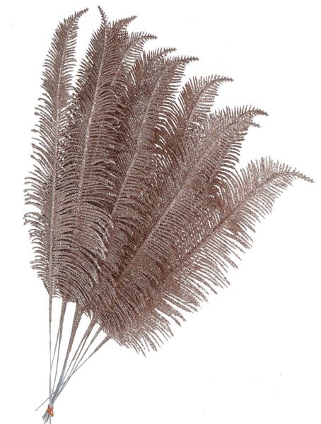 GAŁĄZKA DEKORACYJNA ZŁOTA LIŚCIE Z BROKATEM 44 CM zdjęcie 3