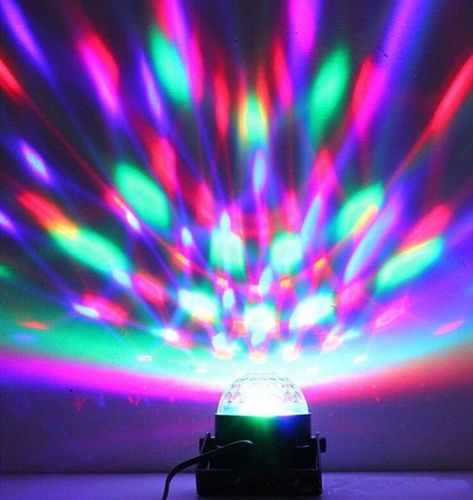 Kula dyskotekowa Disco Ball RGB LED reflektor sound active + pilot na Arena.pl