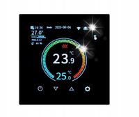 PRZEWODOWY REGULATOR TEMPERATURY OCTA TYGODNIOWY Z WiFi PODTYNKOWY CZARNY