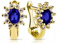 Szafirki Złote Kolczyki KIDS na Chrzest pr.333