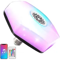 Żarówka kolorowa LED RGB-w głośnik bluetooth pilot