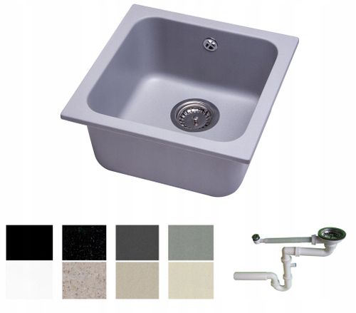 ZLEW ZLEWOZMYWAK GRANIT 8 kolorów 40x40 + SYFON na Arena.pl